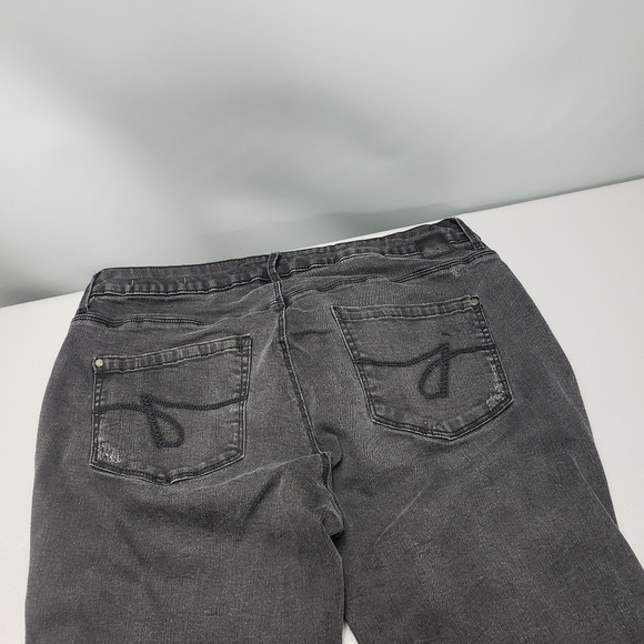 Jag jeans low rise skinny ankle ripped distressed denim jeans women's size 14 - Picture 6 of 13